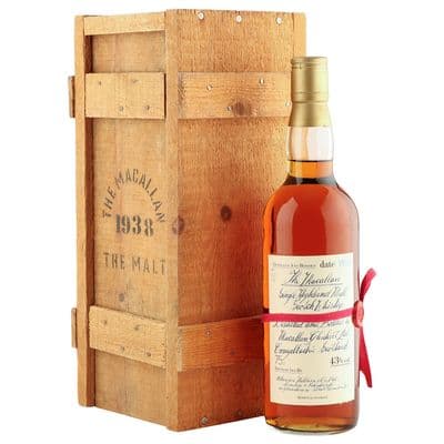 Macallan 1938 Handwritten Label, Atkinson Baldwin Eighties Bottling with Box