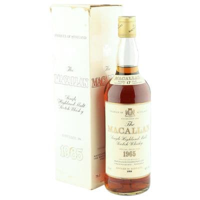Macallan 1965 17 Year Old, Rare UK 1984 Bottling with Box