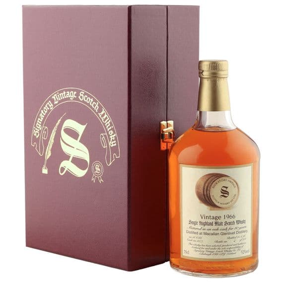 Macallan 1966 30 Year Old, Signatory Vintage 1996 Bottling with Case, Cask 4177 | The Whisky Vault