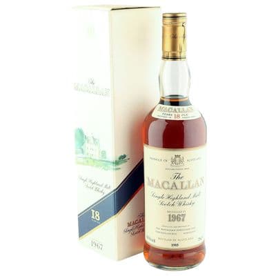 Macallan 1967 18 Year Old, Vintage UK Edition with Box