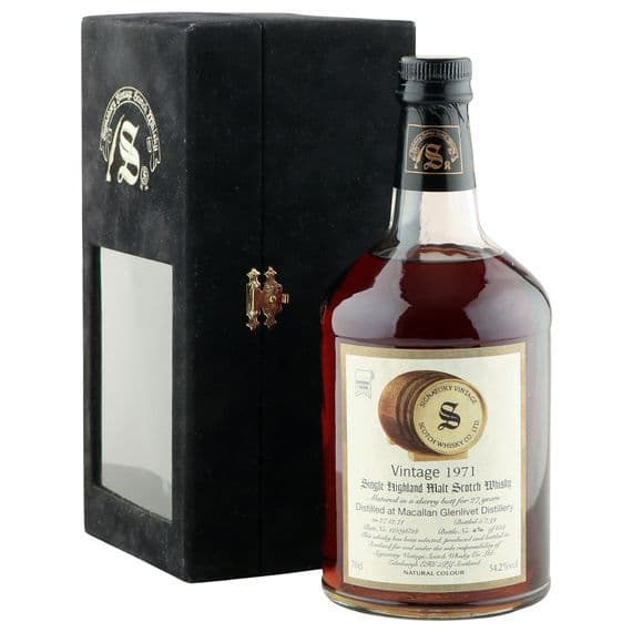 Macallan 1971 27 Year Old, Signatory Vintage 1999 Bottling with Case - Sherry Cask 12/096/28 | The Whisky Vault