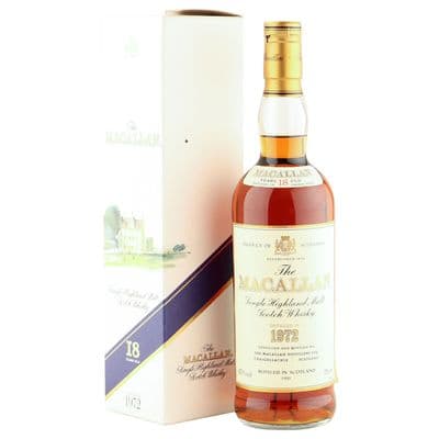 Macallan 1972 18 Year Old, Very Rare UK Bottling with Box