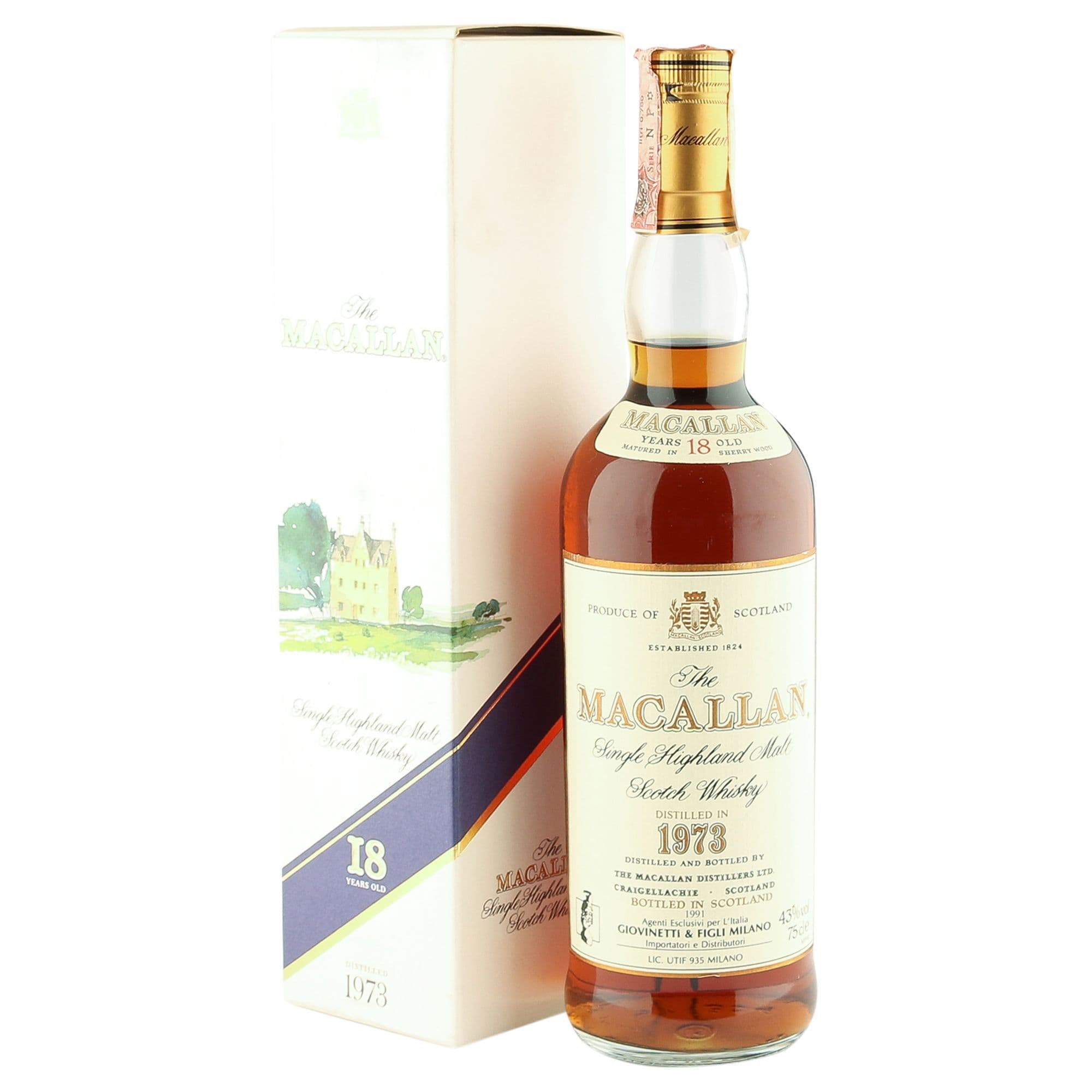 Macallan 1973 18 Year Old, Italian Import with Box | The Whisky Vault