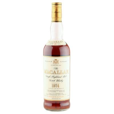 Macallan 1974 18 Year Old, US Import 1992 Bottling
