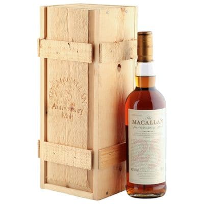 Macallan 1975 25 Year Old Anniversary Malt, UK Edition with Wooden Box