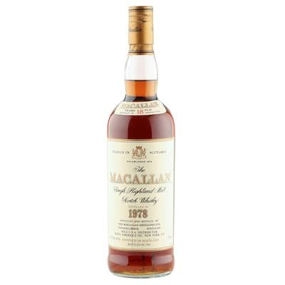 Macallan 1978 18 Year Old, US Import 1996 Bottling