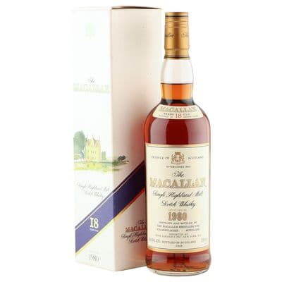 Macallan 1980 18 Year Old, Vintage Label 1998 Bottling with Box - US Import