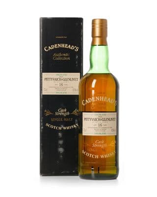 Pittyvaich 1977 16 Year Old, Cadenhead's 1994 Bottling with Box