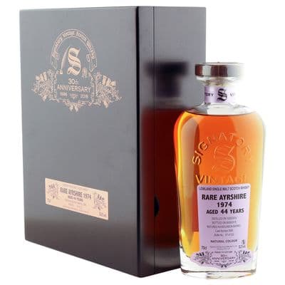 Rare Ayrshire 1974 44 Year Old, Signatory Vintage 30th Anniversary 2018