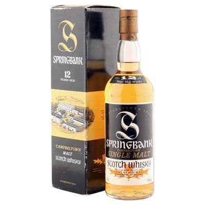 Springbank 12 Year Old, Black Label Eighties Bottling with Box