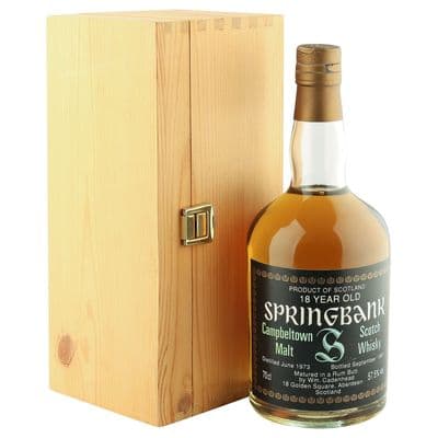 Springbank 1973 18 Year Old, Rum Butt 1991 Cadenhead Bottling - 57.5%