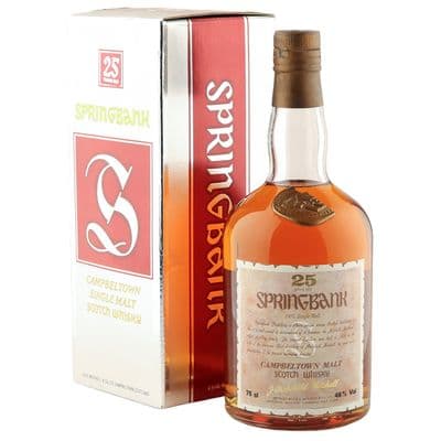 Springbank 25 Year Old, Nineties Dumpy Archibald Mitchell Bottling with Box
