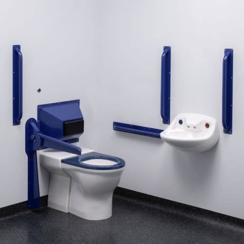 Anti-Ligature Doc M WC Pack With Extension Box - Infra Red Flush, Blue