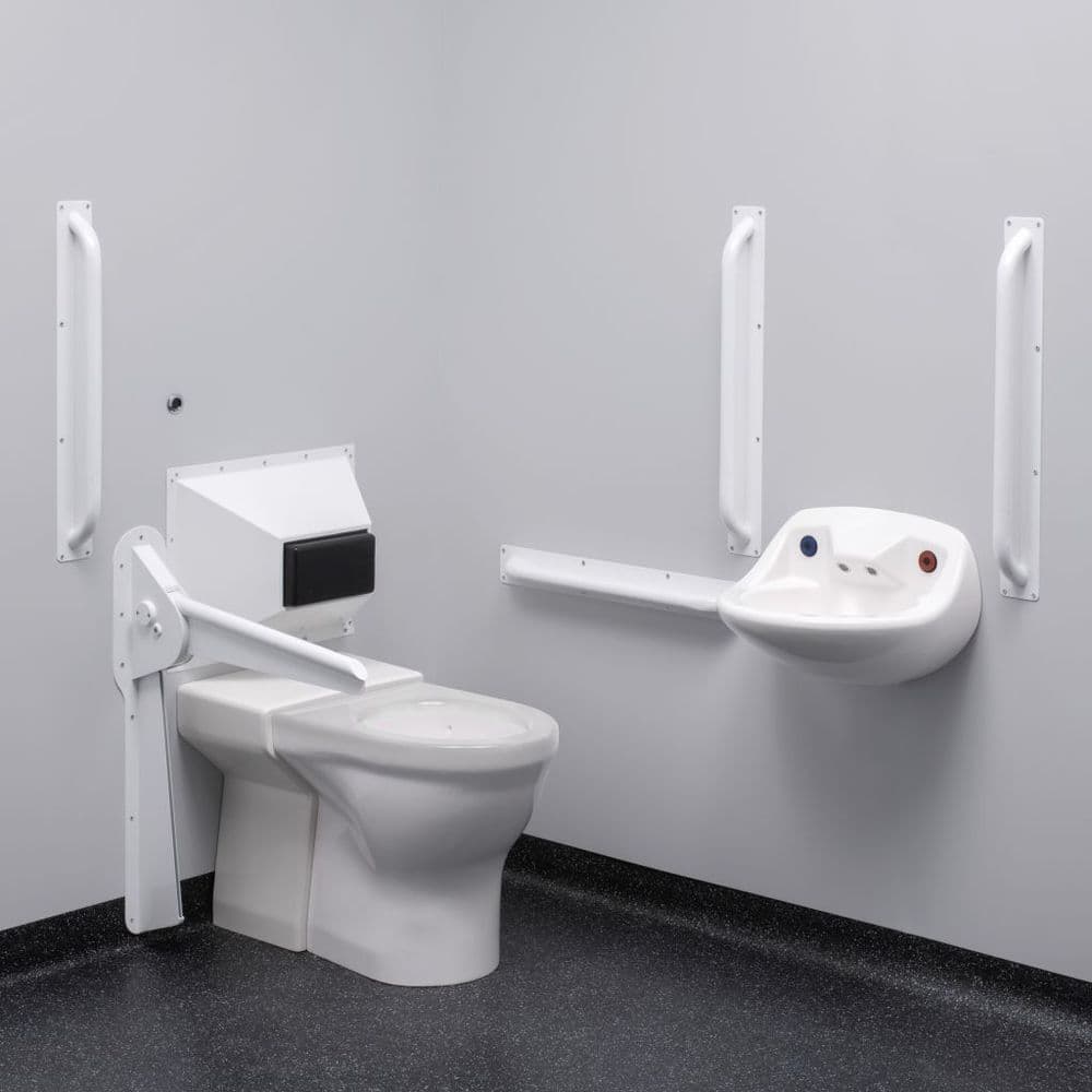 Anti-Ligature Doc M WC Pack With Extension Box - Infra Red Flush White