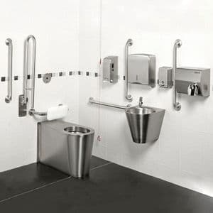 Armourlight Vandal Resistant Back To Wall Doc M Disabled Toilet Pack