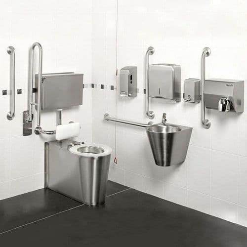 Armourlight Vandal Resistant Low Level Doc M Disabled Toilet Pack