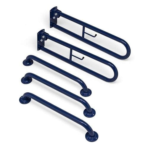Budget Disabled Shower Grab Rail Kit - Blue