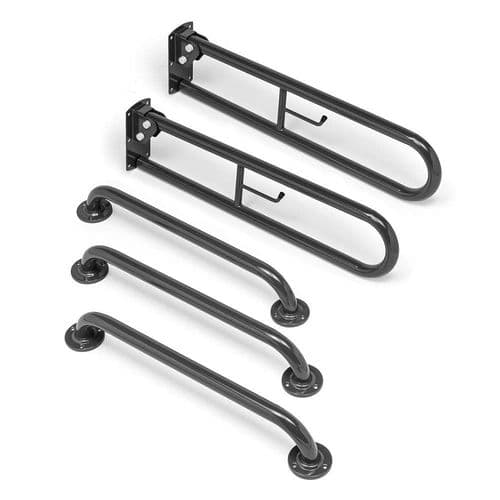 Budget Disabled Shower Grab Rail Kit - Grey