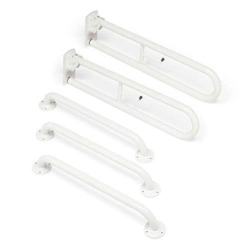 Budget Disabled Shower Grab Rail Kit - White