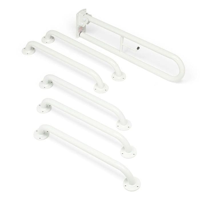 HL510W Budget Disabled Toilet Grab Rail Kit White
