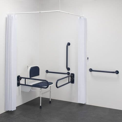 Budget DOC M Disabled Shower Room Pack & Curtains - Blue