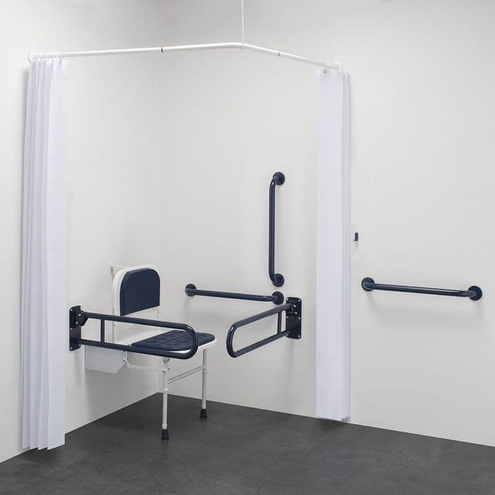 Budget DOC M Disabled Shower Room Pack & Curtains - Blue