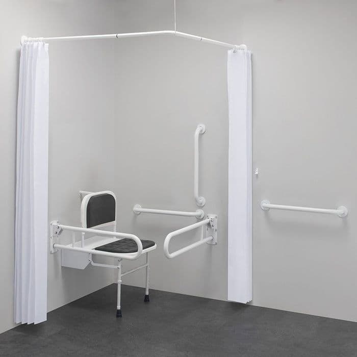 Budget DOC M Disabled Shower Room Pack & Curtains - White