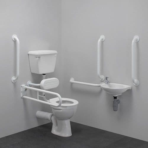 Budget Low Level Disabled Doc M Toilet Pack - White