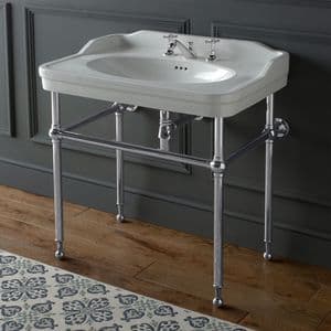 Healey & Lord Classic Collection 800mm Console Basin with Metal Basin Stand