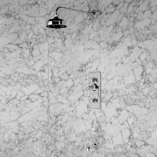 Classic Concealed Thermostatic Shower with Fixed Head & Bath Spout