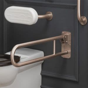 Healey & Lord Washroom Collection Classic Doc M Disabled Back to Wall Toilet Pack - White/Classic Copper Finish - Manual Lever Tap