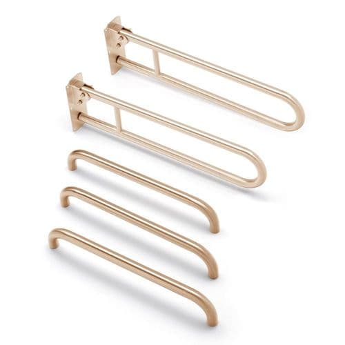 Classic Disabled Roseless Changing Room Grab Rail Pack - Classic Copper