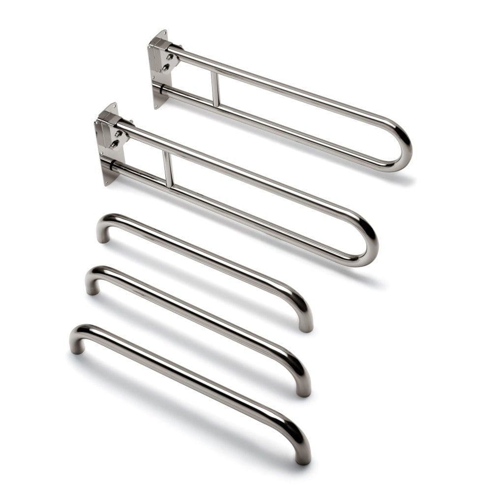 HL0-560NI Classic Disabled Roseless Shower Grab Rail Kit - Polished Nickel