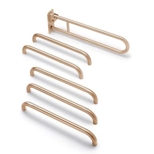 Classic Disabled Roseless Toilet Grab Rail Kit - Classic Copper