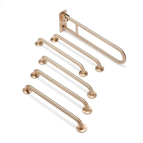 Classic Disabled Toilet Grab Rail Kit - Classic Copper