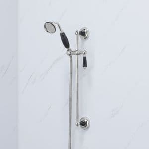 CLASSIC TMV3 THERMOSTATIC SHOWER VALVE & ADJUSTABLE SHOWER HEAD - BLACK PORCELAIN
