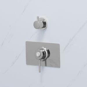 CLASSIC TMV3 THERMOSTATIC SHOWER VALVE & FIXED/ADJUSTABLE SHOWER HEAD - BLACK PORCELAIN