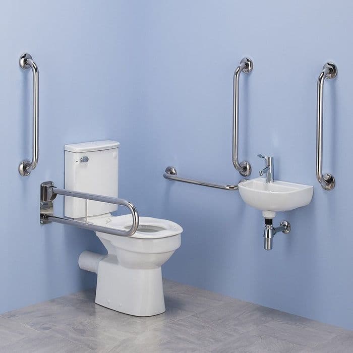 Commercial Close Coupled Disabled Doc M Toilet Pack Polished commercial-close-coupled-disabled-doc-m-toilet-pack-polished