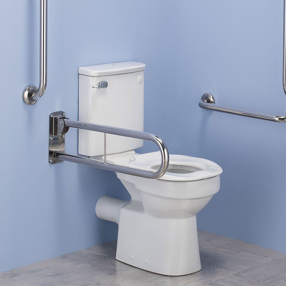 Disabled Wc Commercial Close Coupled Disabled Doc M Toilet Pack - Polished ...