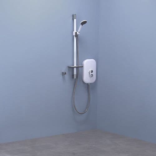 Commercial DDA/TMV3 Electric Shower Set - White