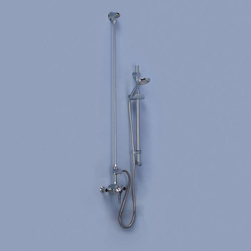 Commercial Exposed DDA/TMV3 Thermostatic Shower Pack - Polished Stainless Steel