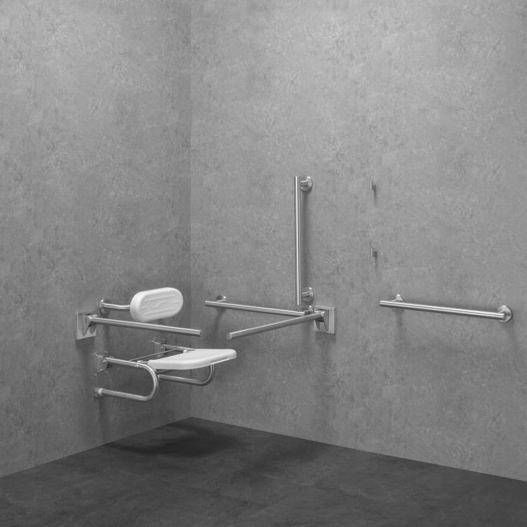 Contemporary DOC M DISABLED CHANGING ROOM PACK - Brushed Stainless Steel
