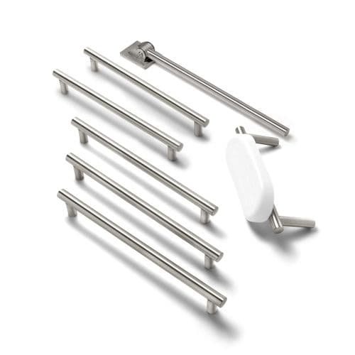 Contemporary Roseless Toilet Grab Rail Kit with Back Rest, Brushed Stainless Steel, White Cushion
