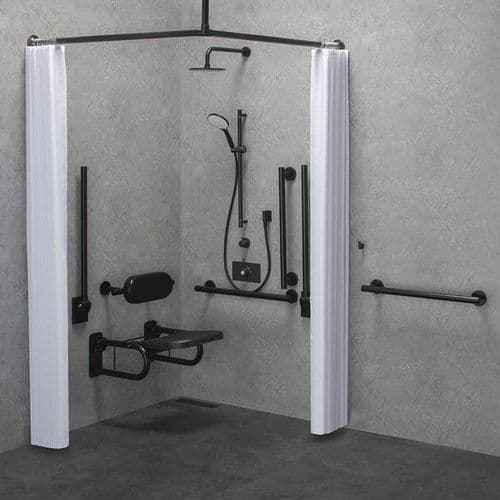 Deluxe DOC M / DDA Disabled Shower Packs in Matt Black