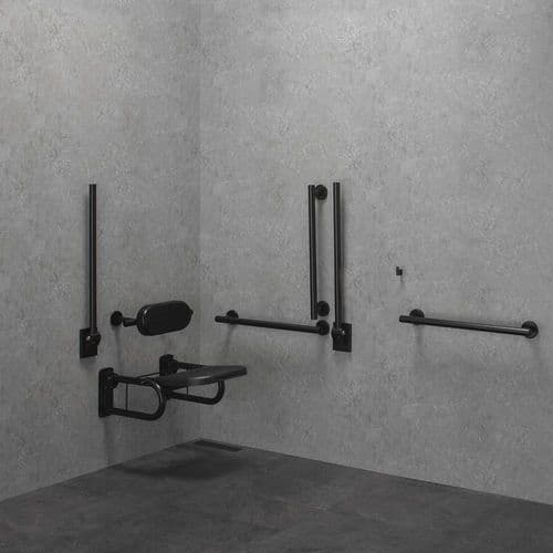 Deluxe (Modern) DOC M / DDA Disabled Shower Pack - Matt Black