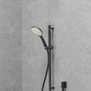 Deluxe (Modern) TMV3 Thermostatic Shower Valve & Adjustable Shower Head - Matt Black