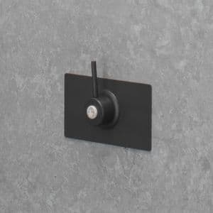 Deluxe (Modern)TMV3 Thermostatic Shower Valve & Fixed Shower Head - Matt Black