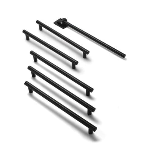 Deluxe Roseless Toilet Grab Rail Kit in Matt Black