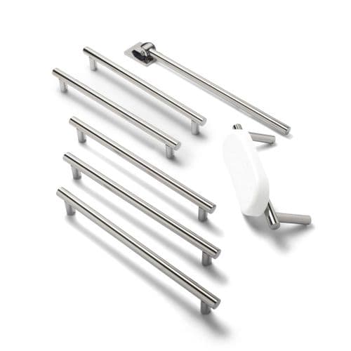 Designer Disabled Roseless Toilet Grab Rail Kit with Back Rest in Polished Stainless Steel, White Cushion