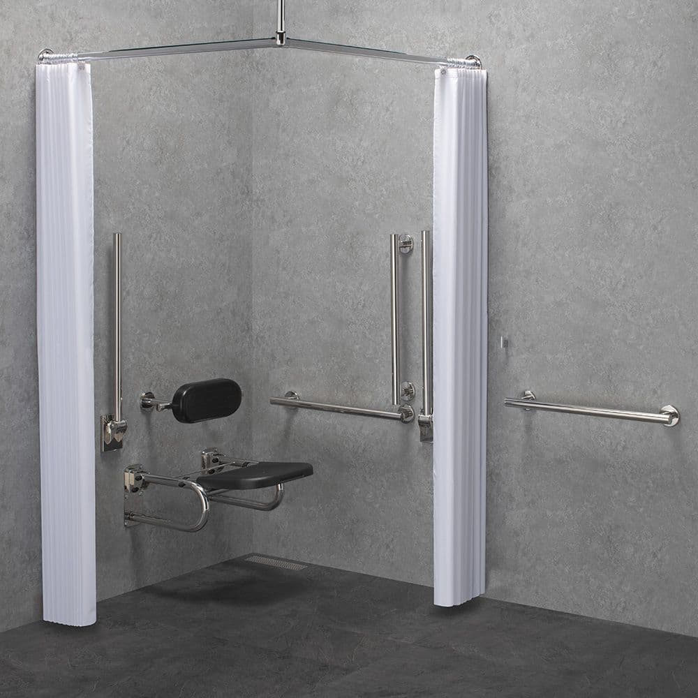 Designer DOC M DDA Disabled Shower Pack Curtains Polished
